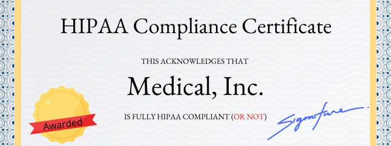 HIPAA Compliance Certification Certificate