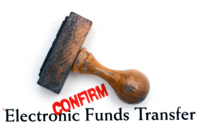 Confirmation of electronic funds transfer.