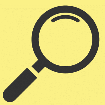 Evaluation - magnifying glass icon