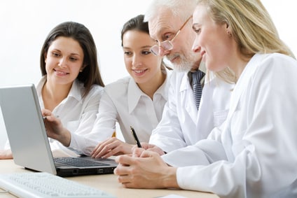 Physician staff during EHR training