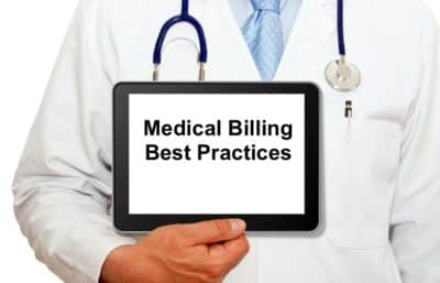 Medical billing best practices on a tablet